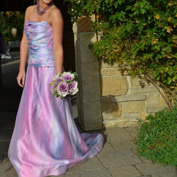 NEW Bohemian Beach Wedding Dress 6 8 10 dyed pink rose white purple blue medium - Picture 2 of 13